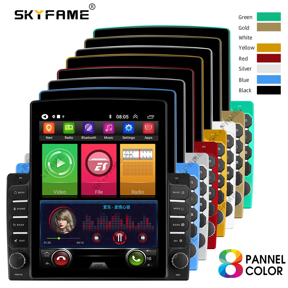 

Автомобильный мультимедийный плеер SKYFAME, универсальный экран 10,1 дюйма на Android 10 в стиле Tesla, Авторадио, стерео, Gps, головное устройство