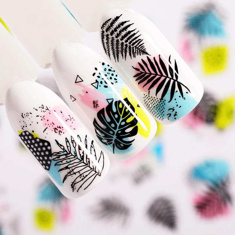 1 лист 3d наклейка для дизайна ногтей цветочный фрукты летняя серия переводные