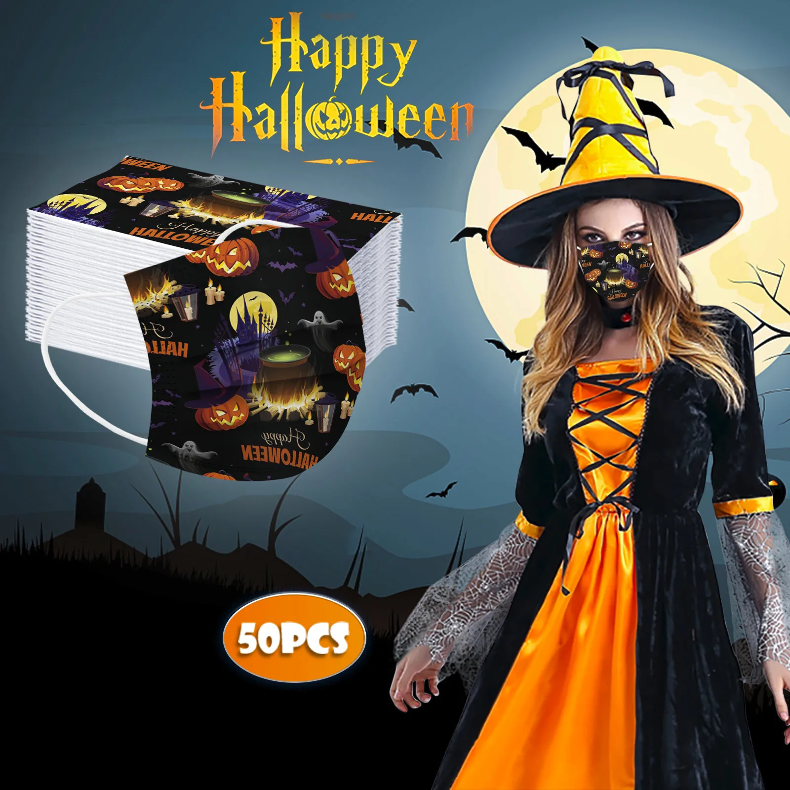 10/50 шт. Одноразовые Дышащие маски для взрослых | Тематическая одежда и униформа