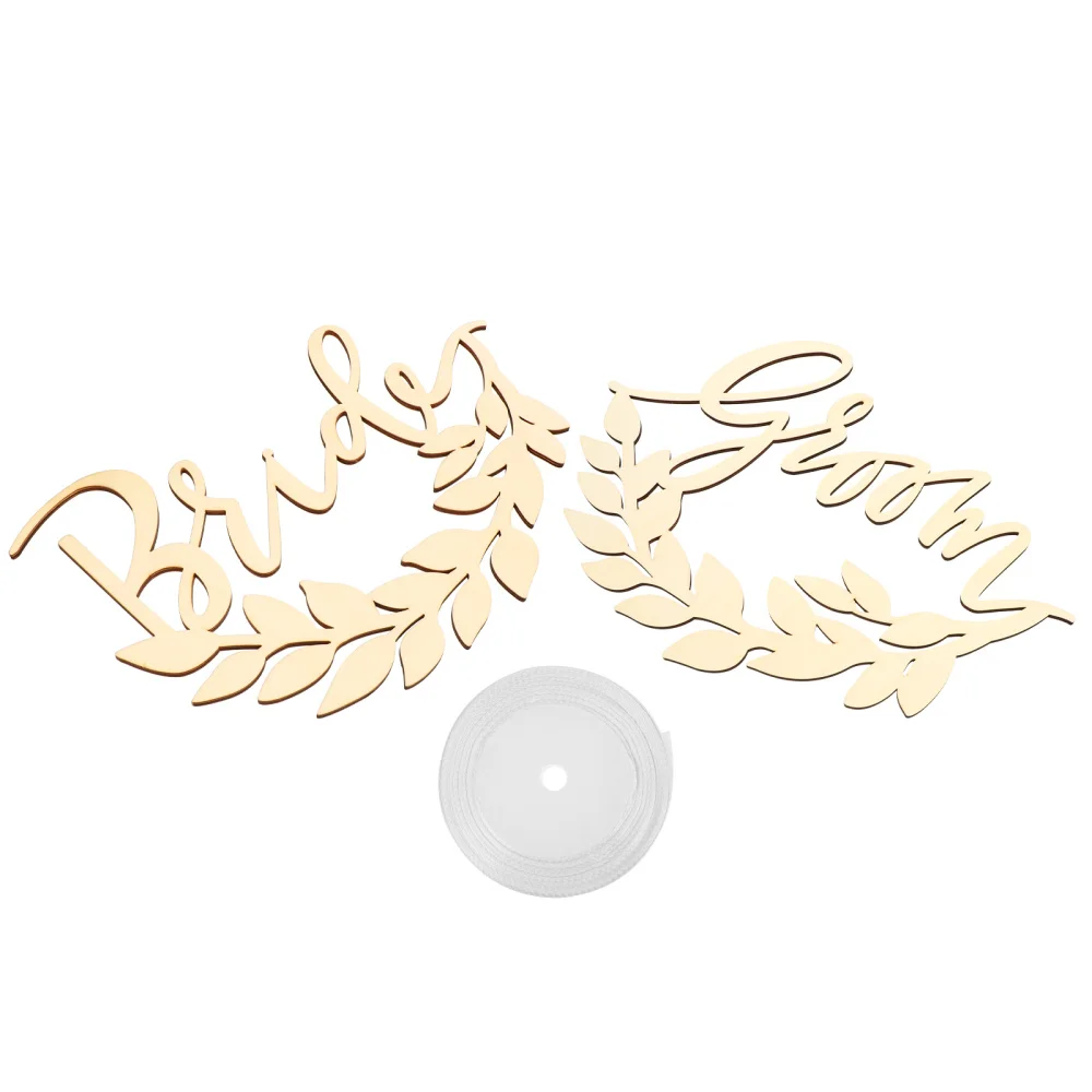 

1 Set Wooden Label Pendants Creative Wood Crafts Wedding Scene Decor Supplies