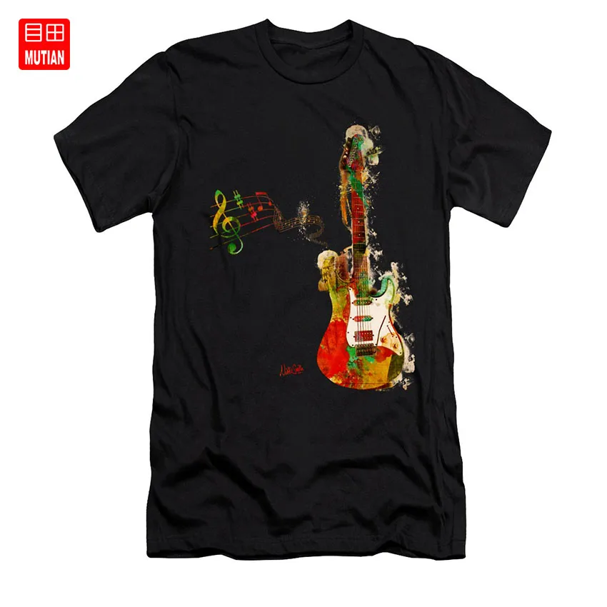 My guitar Can Sing t shirt гитарная музыка акварельный знак музыкант рок н ролл яркий старый