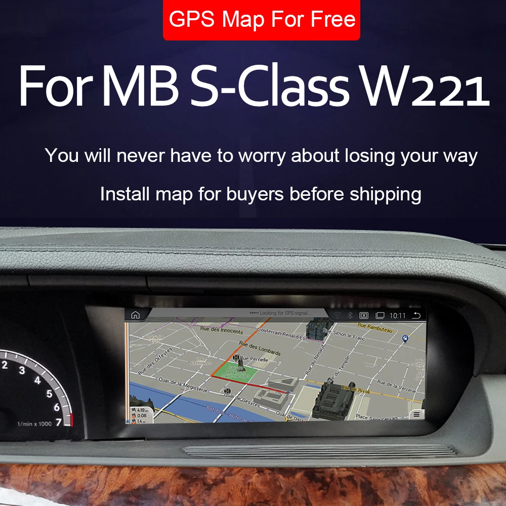 Автомобильный Android экран для MB S Class W221 2006 ~ 2014 10 25 дюймов сенсорный дисплей