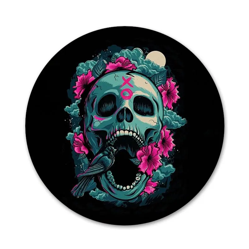 58mm Retro Style Flower Skull Crown Kitchen Home Decor Refrigerator Magnetic Stickers Opener Beer Coke | Дом и сад