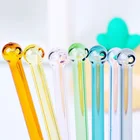 1 шт., многоразовые стеклянные трубочки для напитков