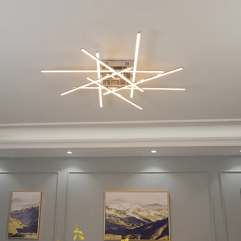 

New Chrome plating modern led chandelier lighting for living room bedroom restaurant kitchen ceiling chandeliers indoor lighting