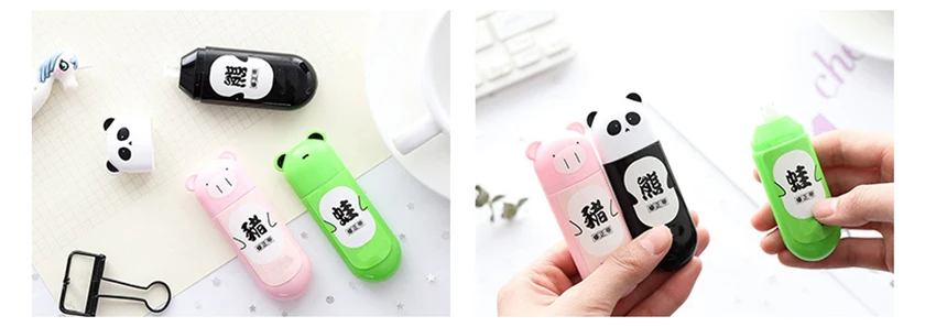 Милый мультфильм коррекции ленты студентов Kawaii коррекция канцелярский школьный офисный принадлежности Дети Портативный письменный корректор