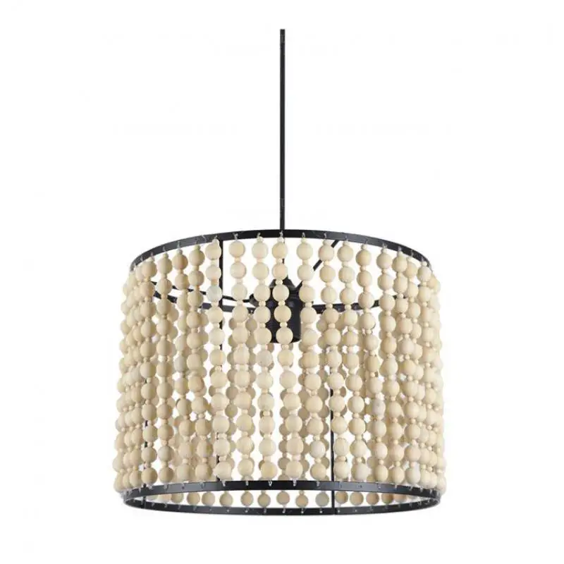 Современная подвесная деревянная лампа в стиле лофт скандинавский светильник