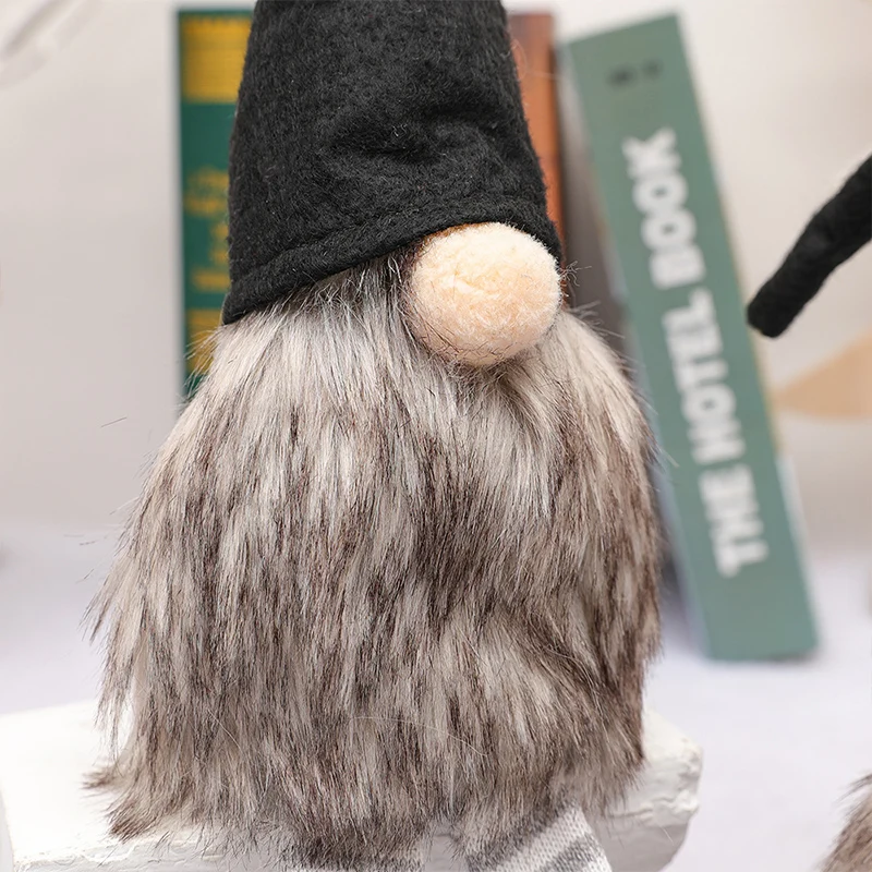 2020 Christmas Handmade Swedish Santa Gnome Doll Ornaments Black Hat Figurine Tree Hanging Decorations，Elf Toys | Дом и сад