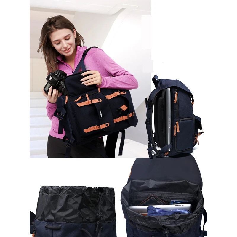 

Кожаная сумка в стиле ретро для одной камеры, вместительная сумка через плечо для цифровой зеркальной камеры TUBU 6033, повседневный портативный рюкзак