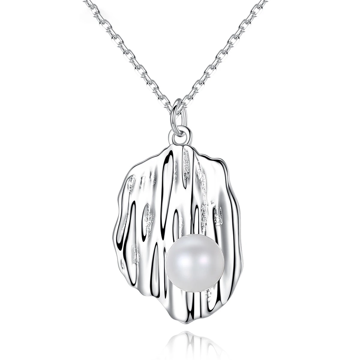 

MetJakt S925 Sterling Silver Freshwater Pearl Pendant Fashion Personality Ladies Necklace