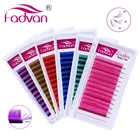 Ресницы для наращивания, красные, зеленые, синие, коричневые, фиолетовые, цвет красный, 15-20 мм