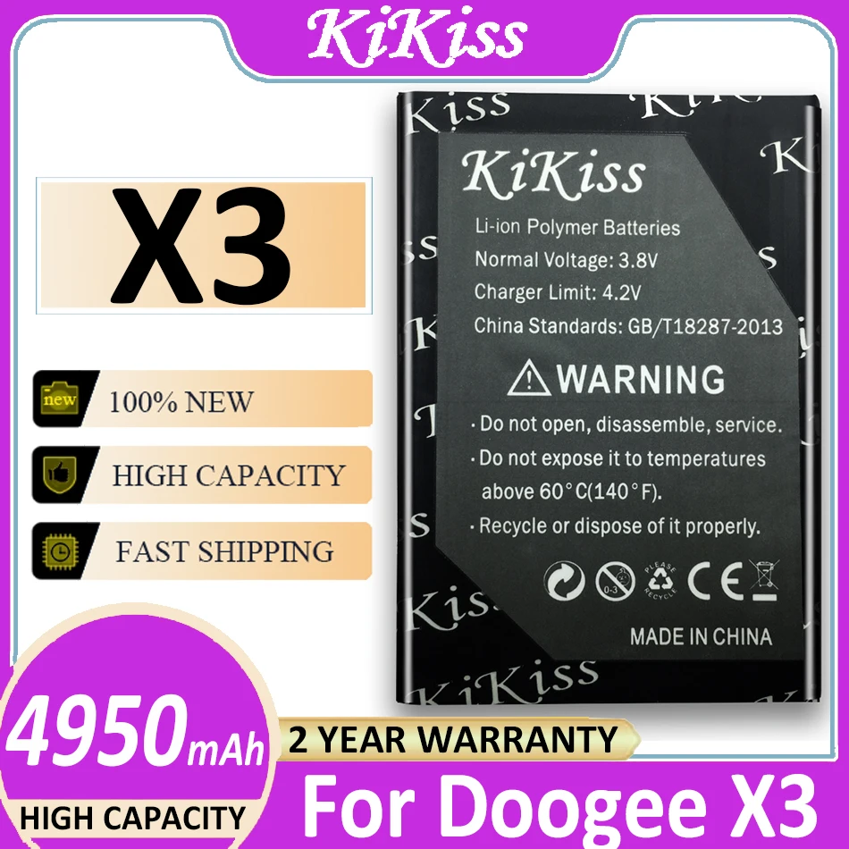 

2900mAh Mobile Phone Battery for DOOGEE X3 X 3 Batterij Battery + Tracking Number