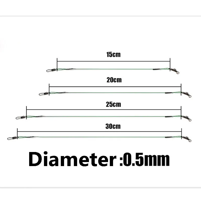 10 шт. рыболовные лески антикусающая стальная рыболовная леска поводок проволока