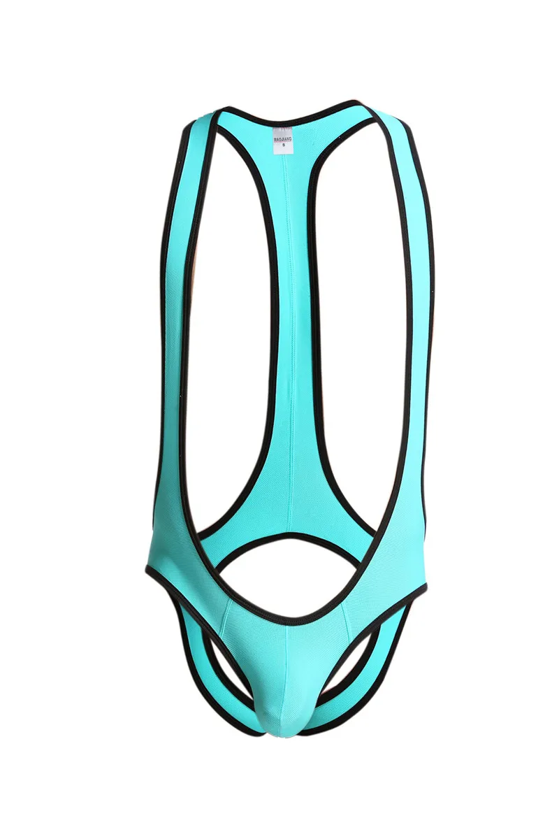 Sexy Men Undershirts JumpSuit One-Piece Suits Open Butt Wrestling Singlet Breathable BodySuit Exotic Super Soft Undershirt