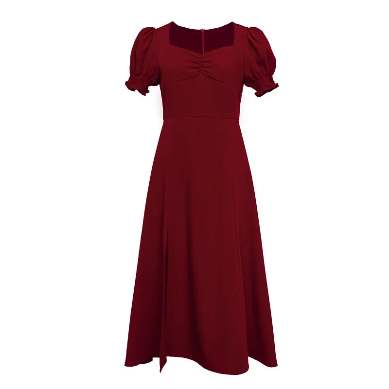 

Floral Design Vintage Sexy Summer Dress 2021 Sleeve Sweet Elegant Dress Women Korean Fashion Evening Party Dress Females