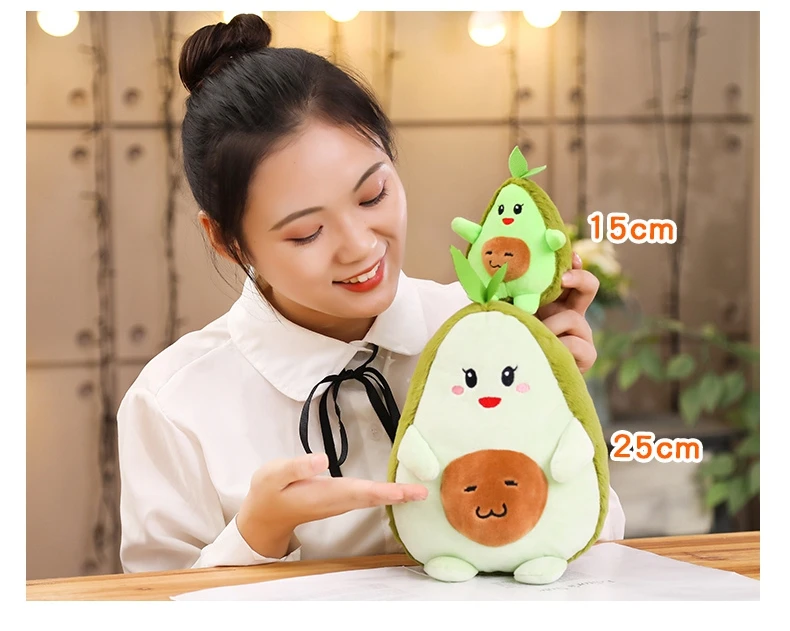 Милые авокадо плюшевая игрушка по мотивам мультфильма фрукты Kawaii/мягкие мягкий брелок кукла рюкзак игрушка-брелок для маленьких девочек подарок на день рождения для детей