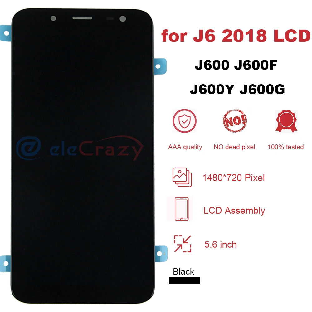 100% протестированный Super AMOLED Samsung Galaxy J6 2018 J600 LCD J600F J600Y J600G дисплей с сенсорным