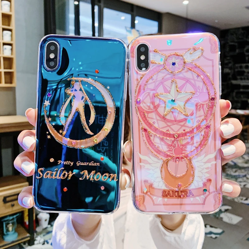 Мультфильм Сейлор Мун Косплей чехол для iphone X XR XS Max телефон Прекрасный Девушки оболочки телефон чехол для iphone 8 7 плюс 6 6S плюс