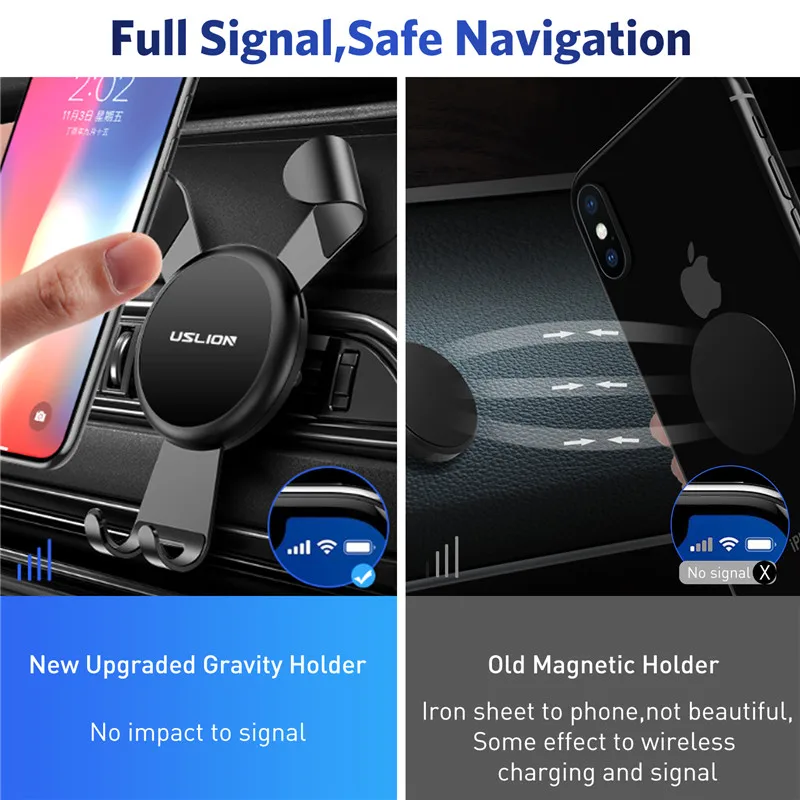 Универсальный гравитационный металлический Автомобильный держатель для