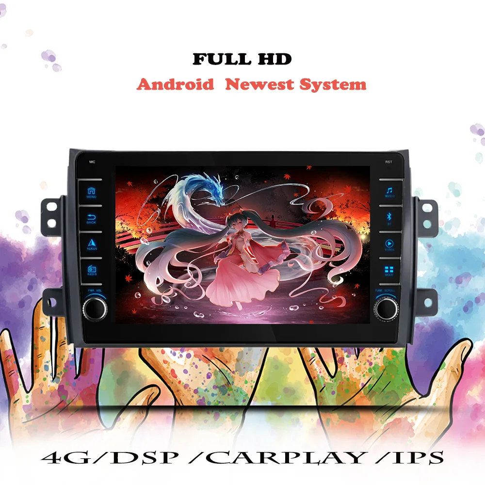 2 DIN Android10.0 автомобиль радио для Suzuki SX4 2006 2007 08 2013 навигации GPS мультимедийный