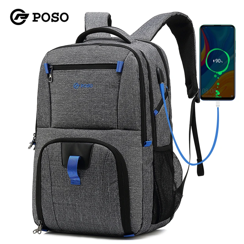 

Рюкзак мужской для ноутбука 17 дюймов с USB-портом для зарядки