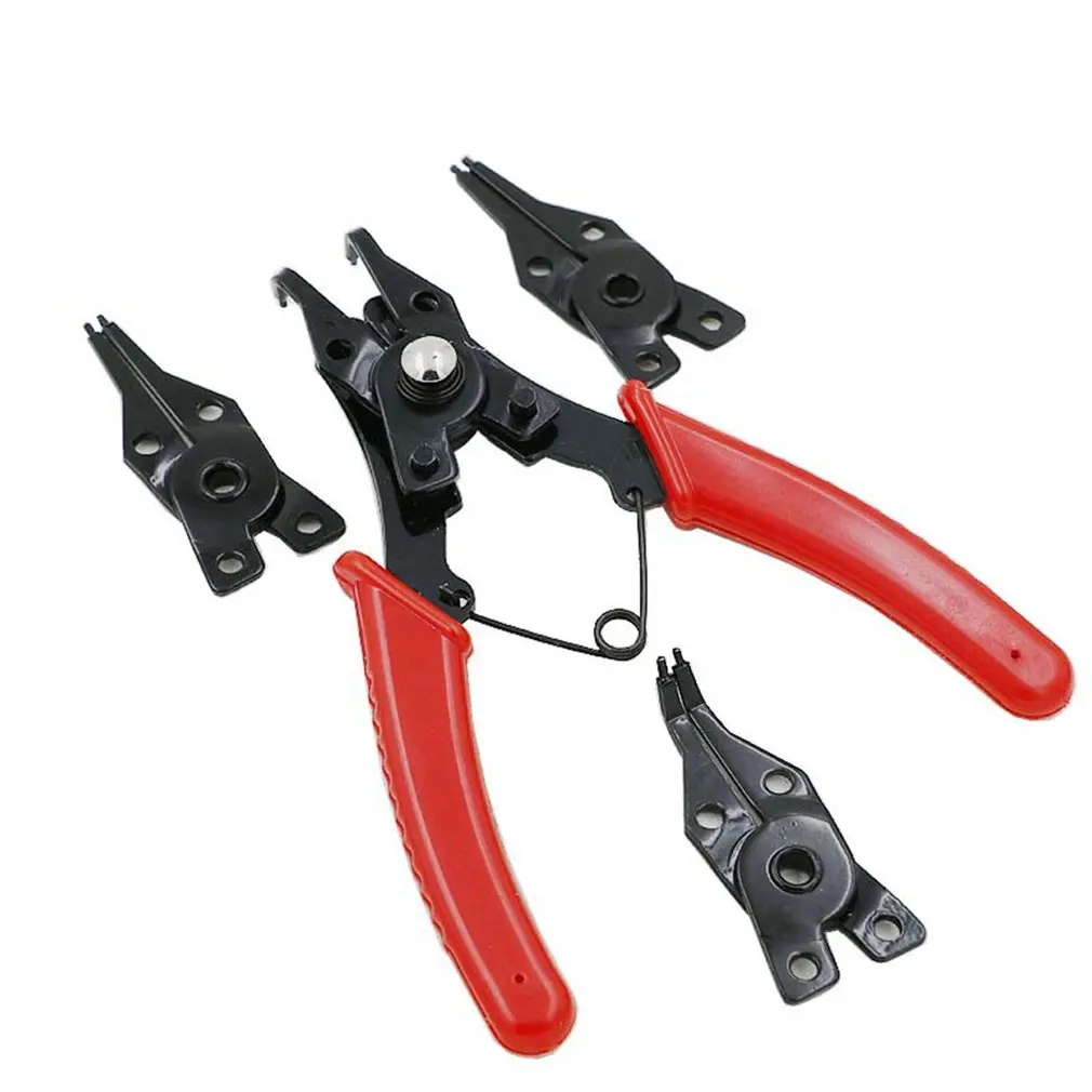 

4-in-1 Snap Ring Pliers Plier Set DIY Circlip Combination Retaining Clip Jewelry Circlip Pliers Internal External Ring Remover