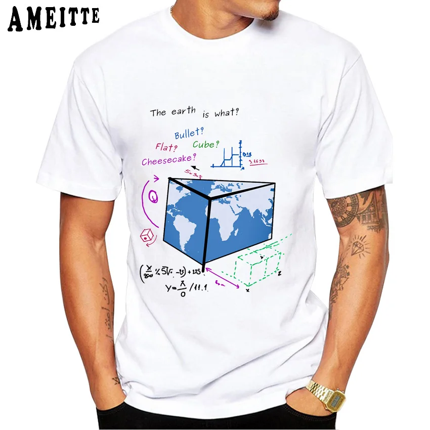 Земля это то что футболка забавная мужская плоская VS Глобус Премиум Футболка