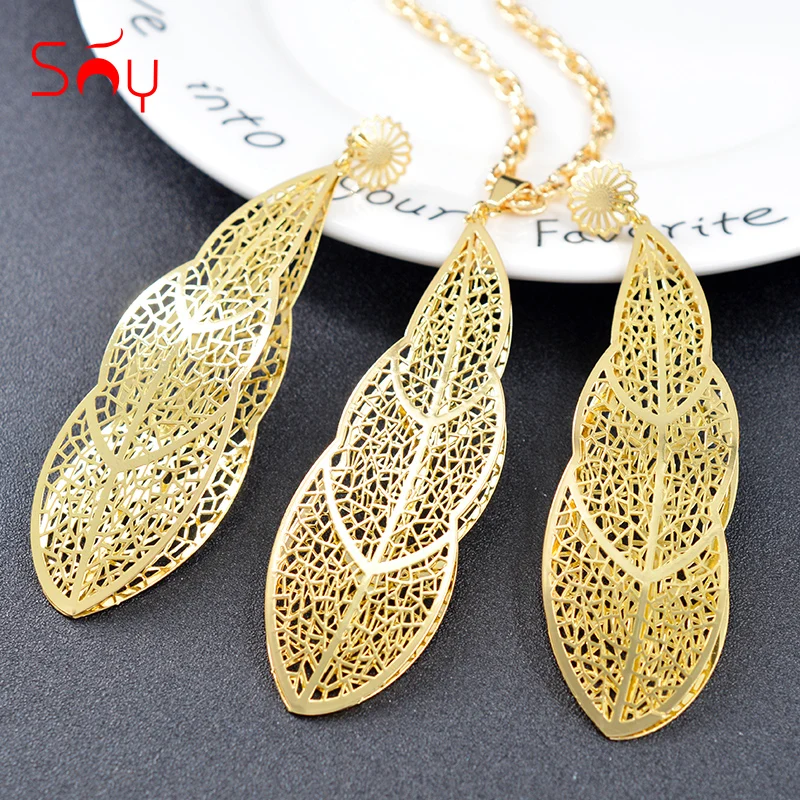 Sunny Jewelry, богемные Ювелирные наборы для женщин, серьги, ожерелье, большая медная фурнитура ювелирных изделий для свадьбы, юбилея, вечерние