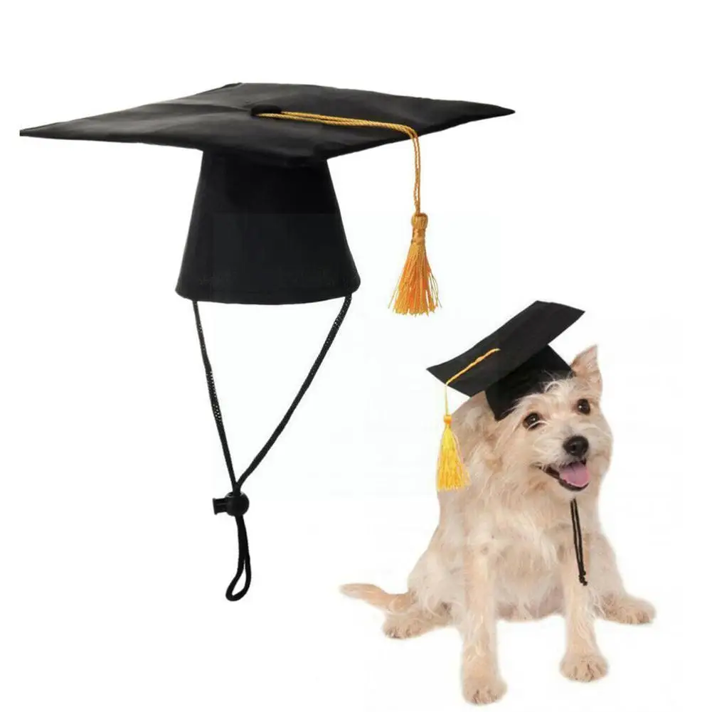 

Pet Dog Cap Puppy Dr. Hat Customized Dog Graduation Cap Student Tassel Cap Pet Diy Accessories Party New Academic R4f6