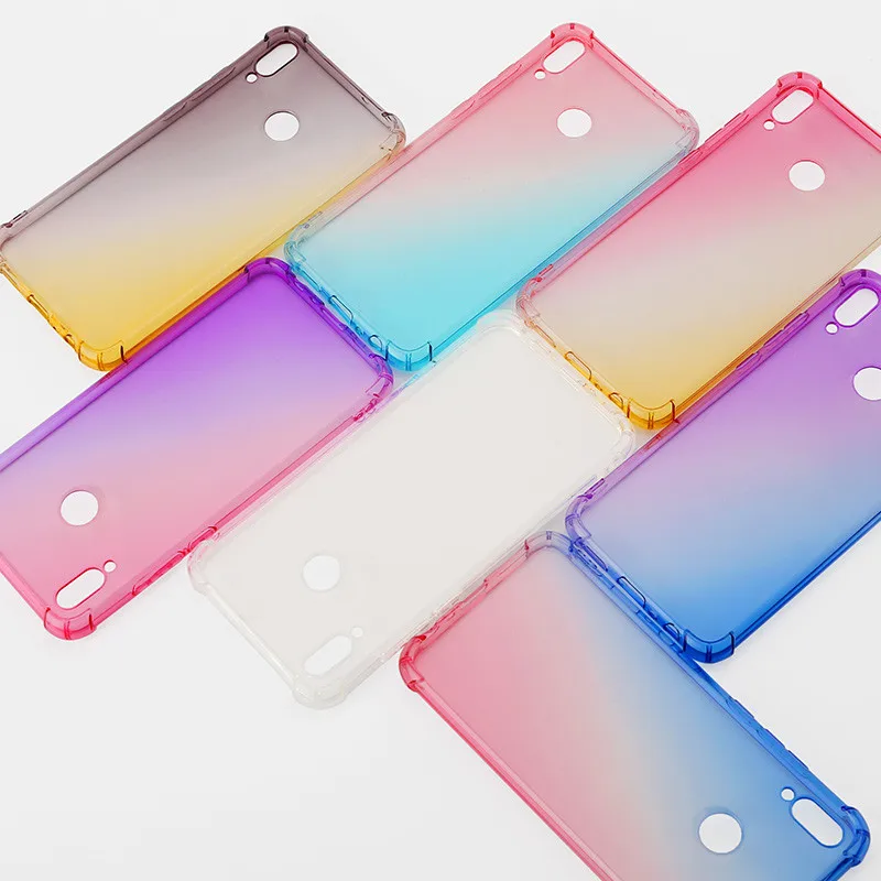 Прозрачный градиентный чехол для Xiaomi Redmi Note 7 Pro 8 5 6 Мягкий Силиконовый ТПУ задней