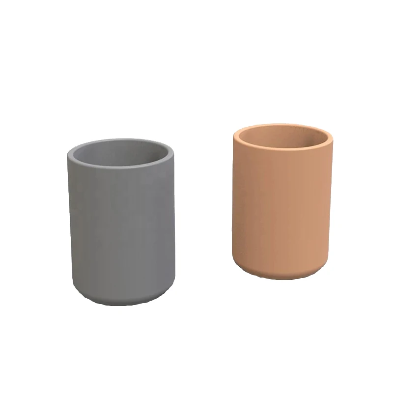 

Baby Silicone Cup With Lid Toddler No-Spill Drinking Cup Kid Tableware Infant Feeding Accessories BPA Free Silicone