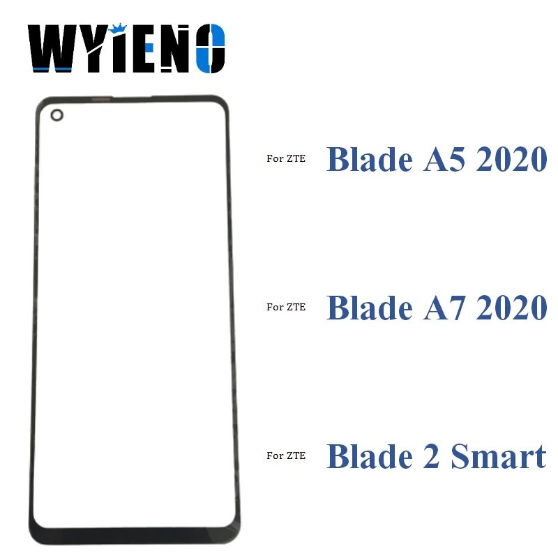 Wyieno черный дигитайзер ЖК-датчик Передняя стеклянная панель для ZTE Blade A5 A7 2020 Blade20 20