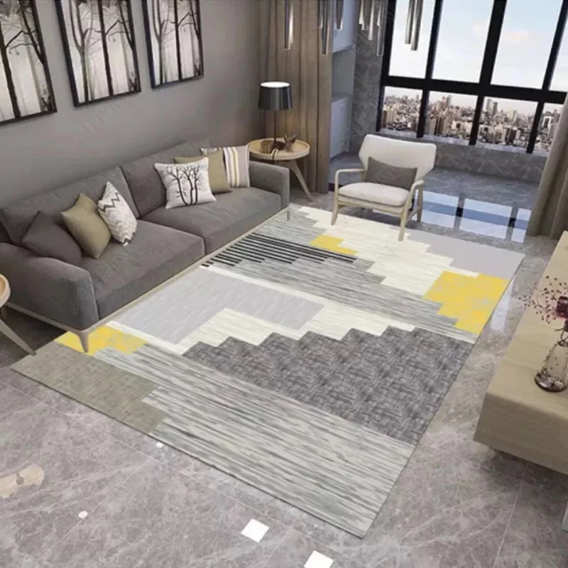 Скандинавский ковер для спальни гостиной прикроватный с геометрическим
