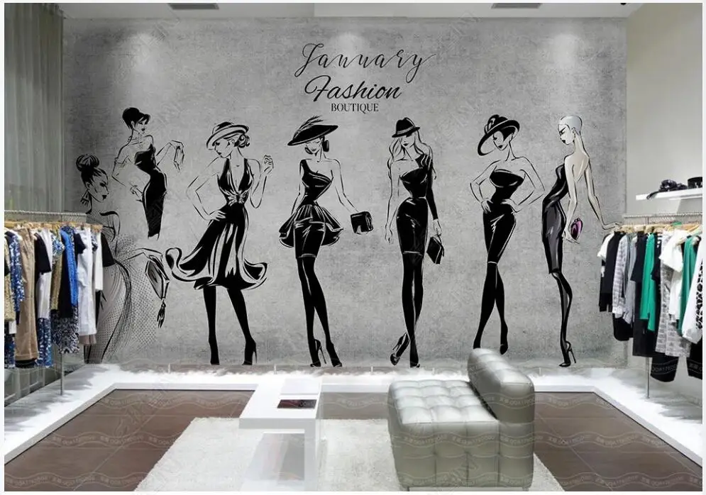 

3d wallpaper for walls in rolls home decor Retro hand drawn beauty clothing store custom mural Photo wallpaper 3d living room