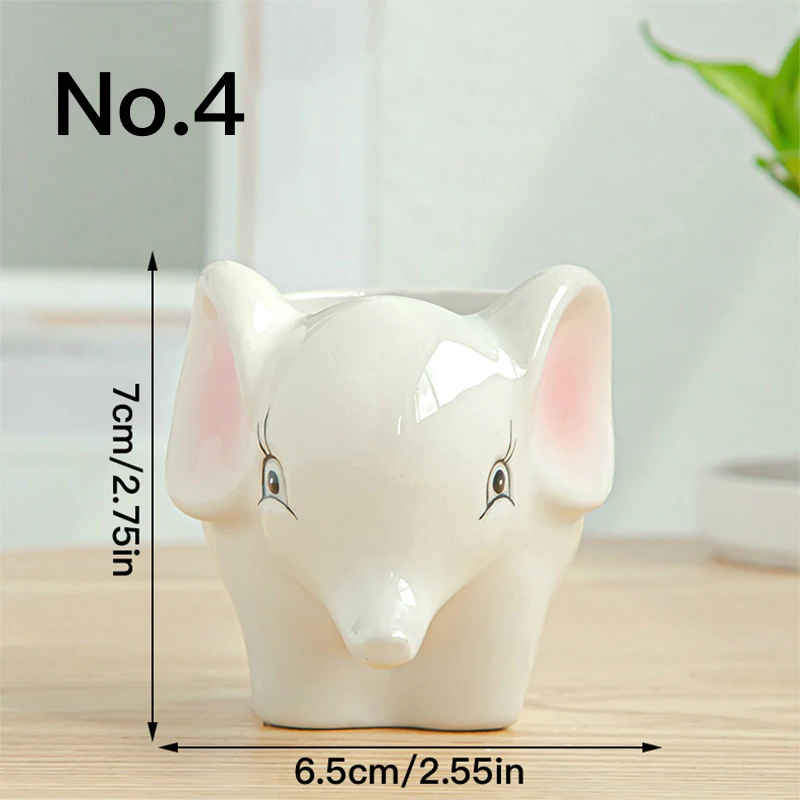 

Керамические цветочные горшки с животными