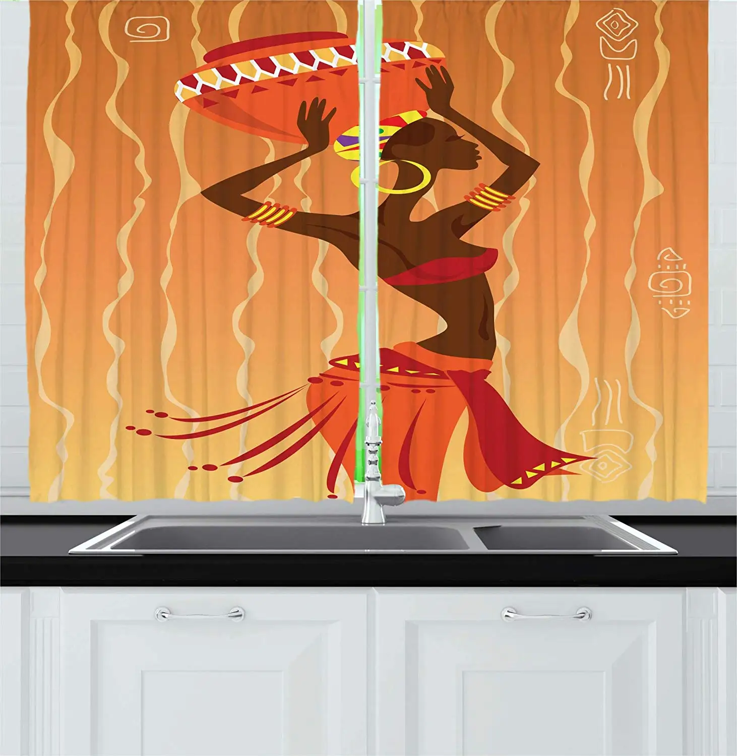 Афро Декор затемненные занавески винтажное Этническое Искусство стилизованная