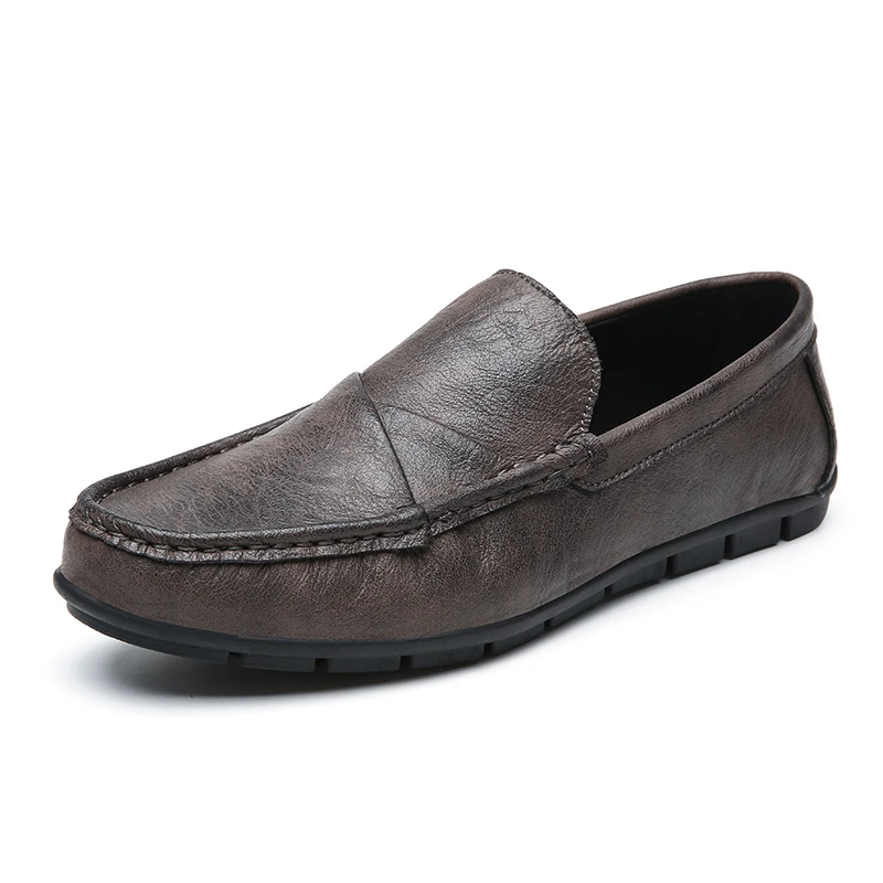 

Mens Loafers Shoes Luxury Leather Brand Fashion Casual Shoes black BrownSneakers Flats Slip-On Soft Comfortable Male Footwear