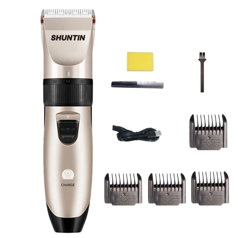 

SHUNTIN Professional Hair Clippers Adjustable Electric USB Low Noise Cordless Mens Barber Salon Trimmer Haircut Machine