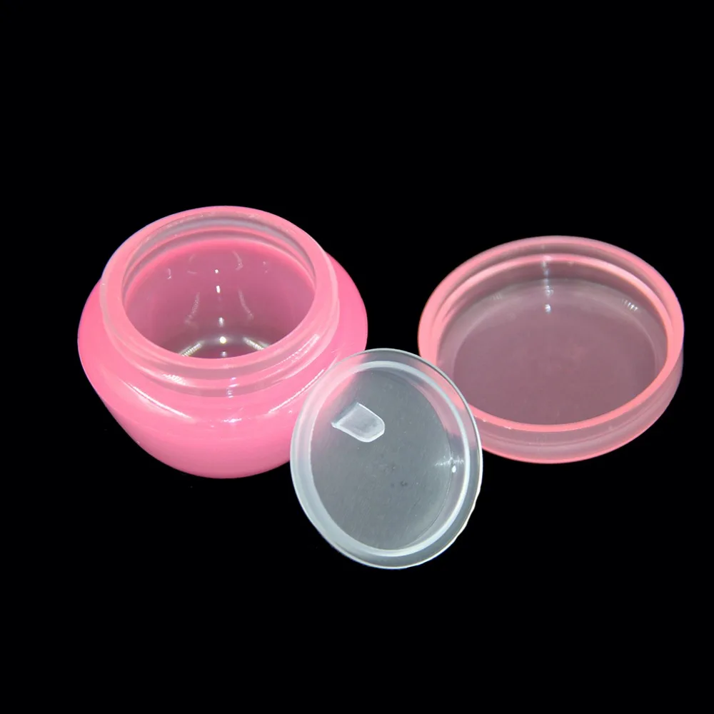 

50pcs Plastic Makeup Container Cute Design Cream Jar Empty Cosmetic Pots Colored Packaging Lotion Sample Pot with Lids Clear 30g