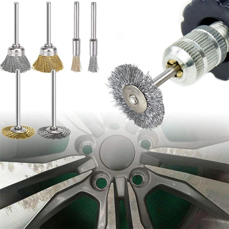 

99 PCS Rotary Tool Accessories Kit, 1/8 Inch Steel/Brass Wire Brushes Set Drum Sander Sanding Sleeves Drum Mandrels