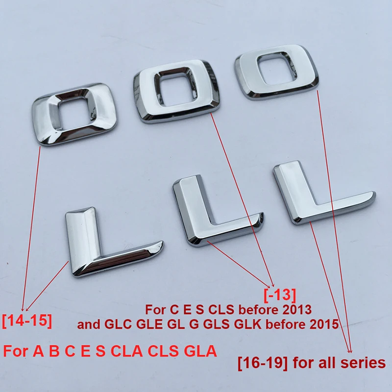 Хромированная эмблема с буквенным номером для Mercedes Benz A C E S CLA CLE CLS gla GLC GLE GLS автомобильный Стайлинг переустановка багажник модель именная наклейка