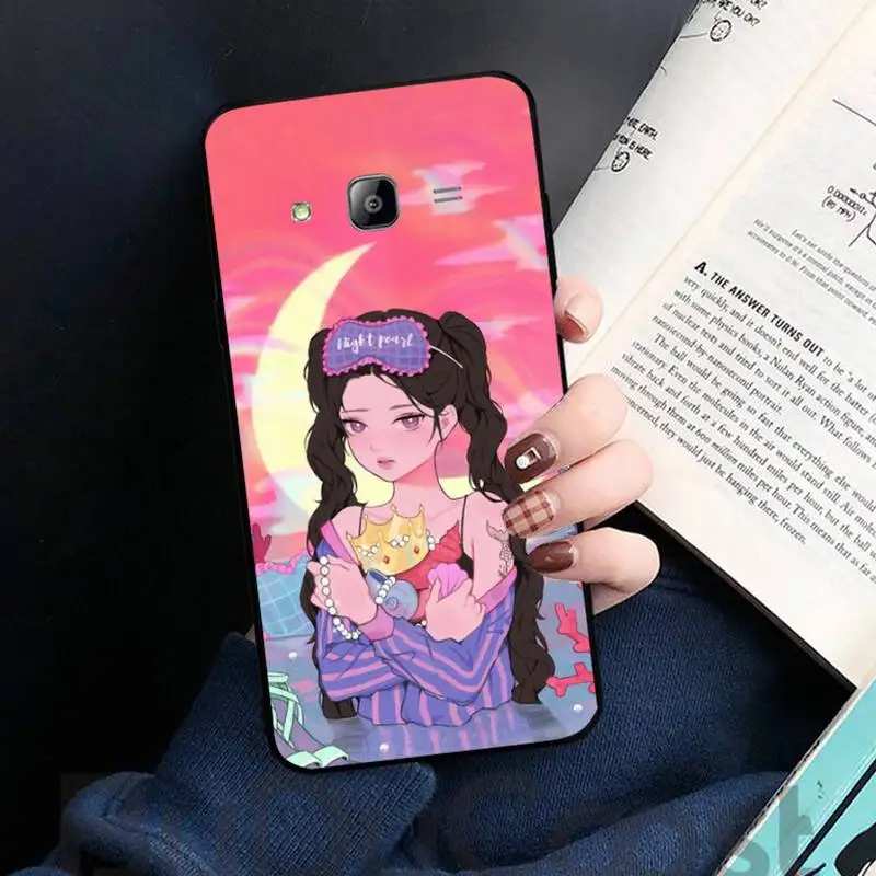 

Girl cartoon wallpaper aesthetic Phone Case For Samsung galaxy S 7 8 9 10 20 edge A 6 10 20 30 50 51 52 70 note plus