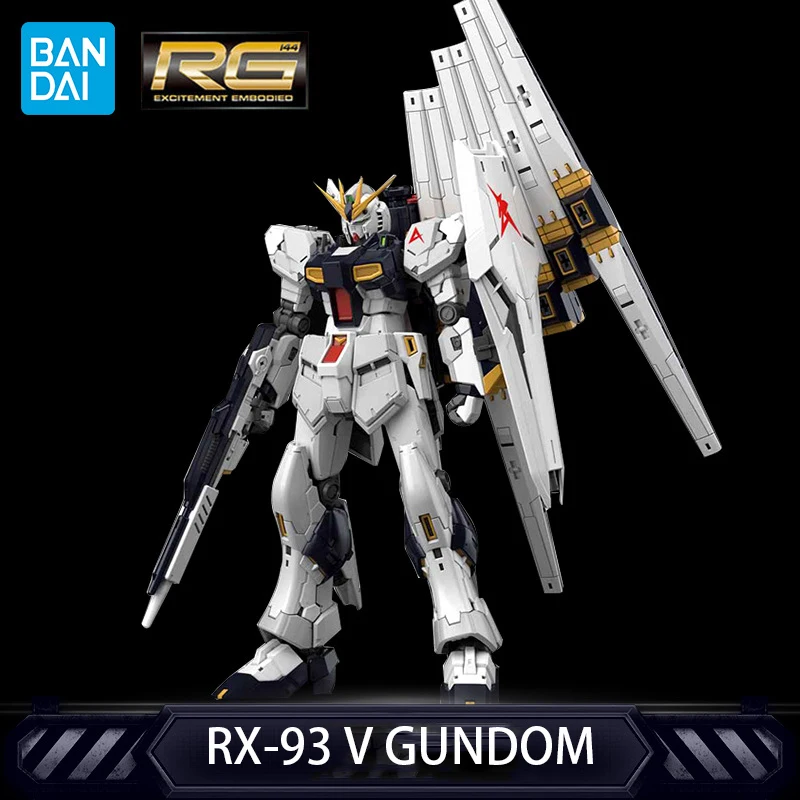 

Bandai Gundam игрушка для сборки RG 1/44 RX-93 V фигурка Гандам декоративная модель в подарок