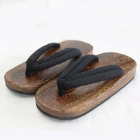 japanese wooden clogs mens slippers summer wood geta slipper thick bottom flip flops platform sandals garden shoes