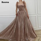 Женское вечернее платье-макси Booma, простое блестящее Тюлевое платье-бюстье трапециевидной формы, для свадебной вечеринки, 2021