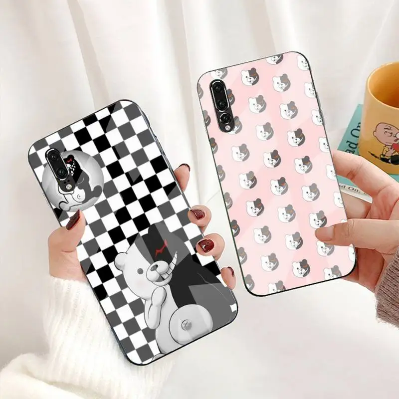 

Anime Danganronpa Monokuma Phone Case Tempered Glass For Huawei P9 10 Plus 20 Pro Mate9 10 20 20pro Honor7A 8X 9 10 Nova3i 5