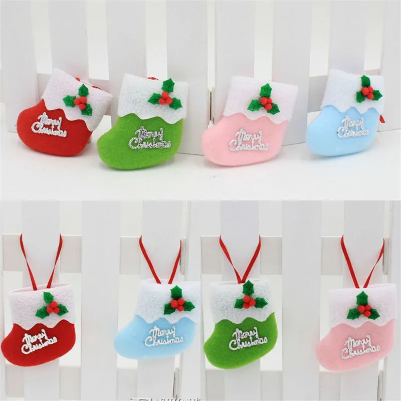Рождественские Чулки украшения для кукол рождественские дома Санта Клаус кукла