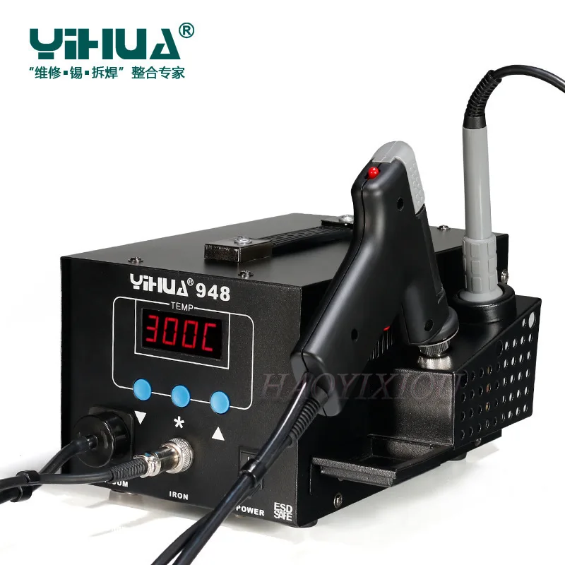 Цифровой электрический паяльник YIHUA 948 220 В/110 В устройство всасывающий оловянный