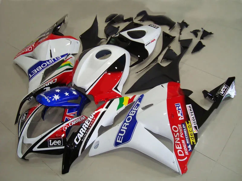 Комплект обтекателей под давлением для CBR600RR 09 10 11 12 CBR 600 RR F5 2009 2012 ABS белый цветной