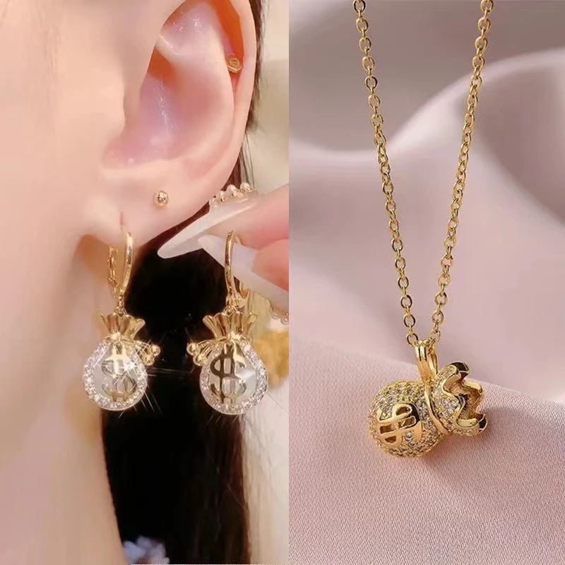 BanFu элегантные милые маленькие долларовые деньги Висячие серьги для женщин